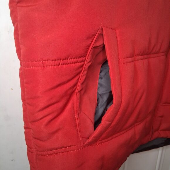 Field & Stream Puffer Vest Men's XL Red Quilted Insulated Full Zip Sherpa Collar - Picture 3 of 7